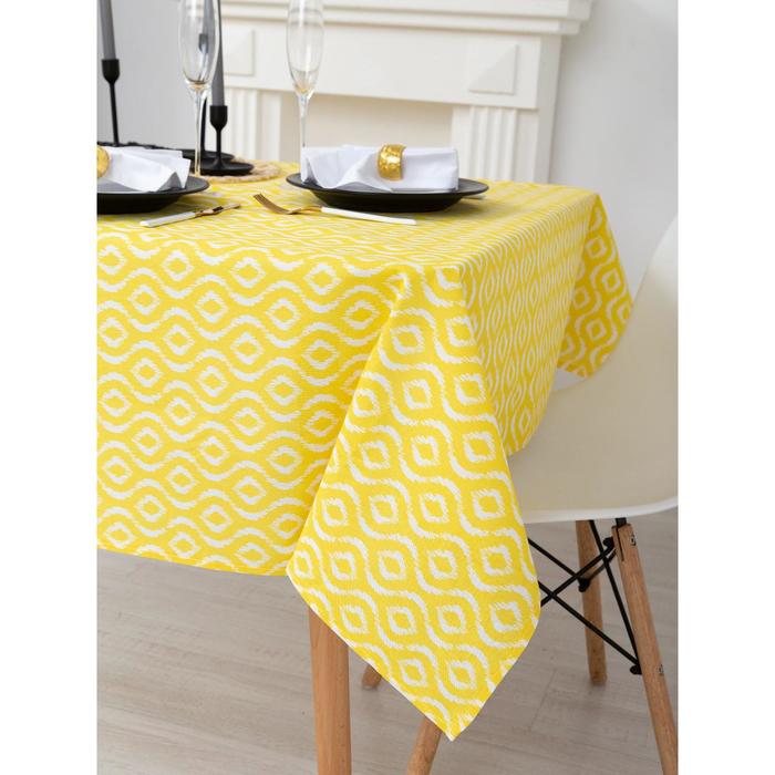 Скатерть «Этель» Серпента жёлтый 145х180 рогожка 160 г/м², 100% хлопок