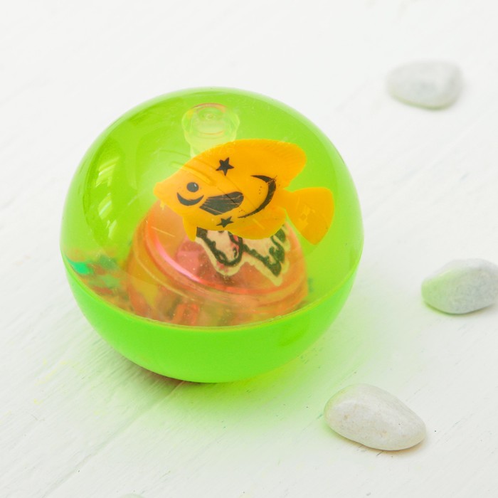 Мяч световой "Смайлы" с водой 6,5 см, виды МИКС