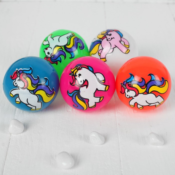 Мяч световой "Единорог" 5,5 см, цвета МИКС