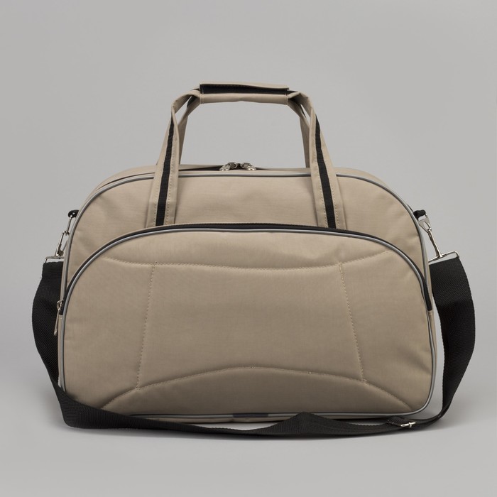 Сумка спортивная, 1 отдел на молнии, наружный карман, цвет бежевый