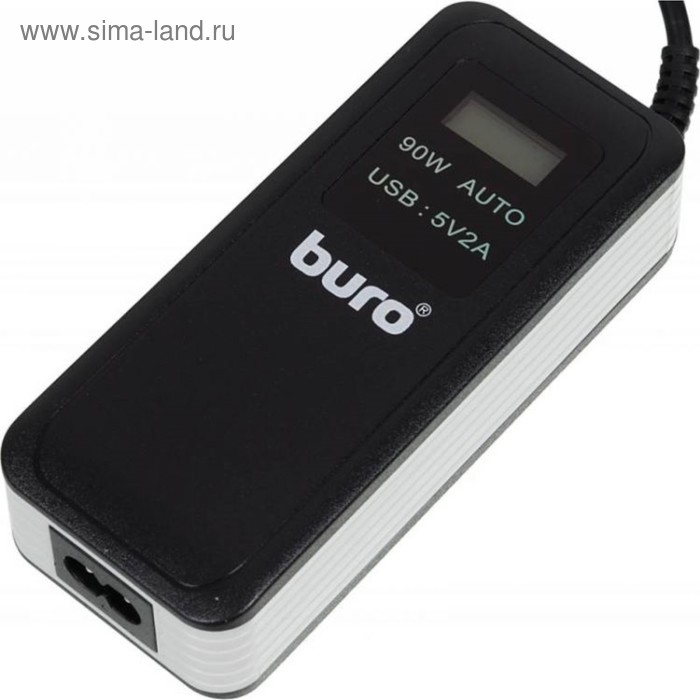 Адаптер питания Buro BUM-0065A90, автоматич., 90Вт, 12В-20В 11-переходников, 5A 1xUSB, 2.1A блок питания для ноутбука buro bum 1245m90 11 переходников 90вт черный