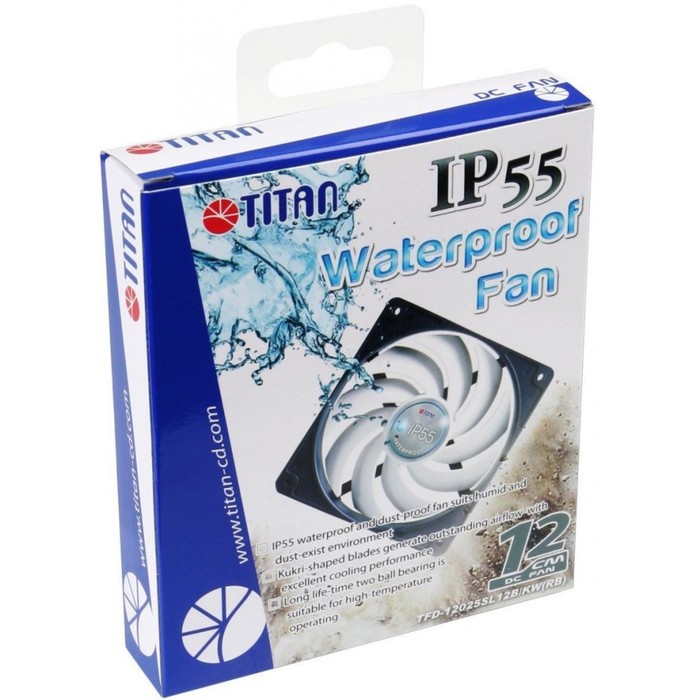 Вентилятор Titan TFD-14025H12B/KW(RB) 140x140x25mm 3-pin 29dB 197gr Ret