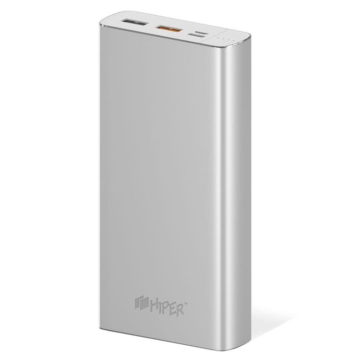 Мобильный аккумулятор Hiper MPX20000 Li-Pol 20000mAh 3A+2.4A+2A 2xUSB серебристый