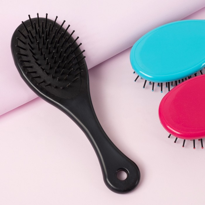 Расческа массажная «Ассорти», овальная, цвет МИКС