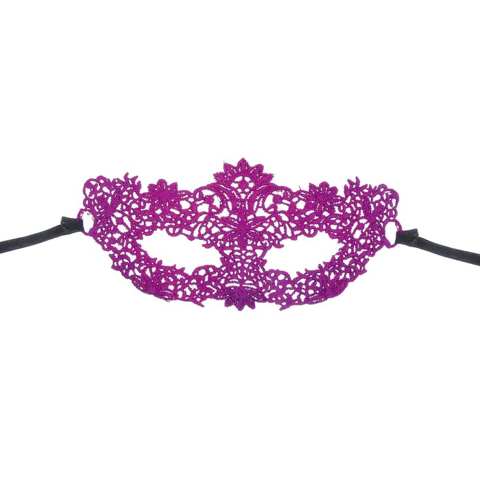 Карнавальная маска "Незнакомка" ажур, цвет фуксия