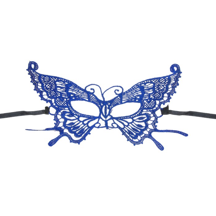 Карнавальная маска «Бабочка», ажур, цвет синий