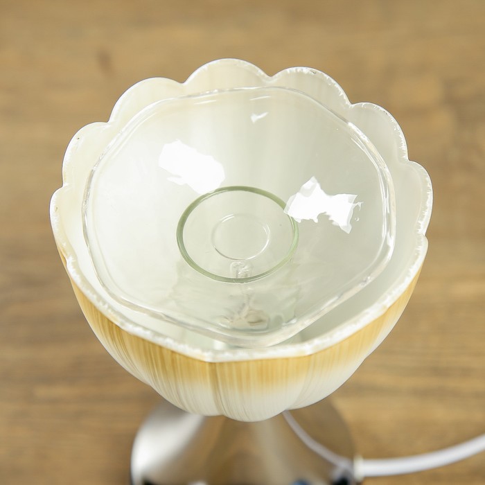 Аромасветильник сенсорный "Нежный цветок карамель" 3 режима 220В 22,5х13,5х13,5 см