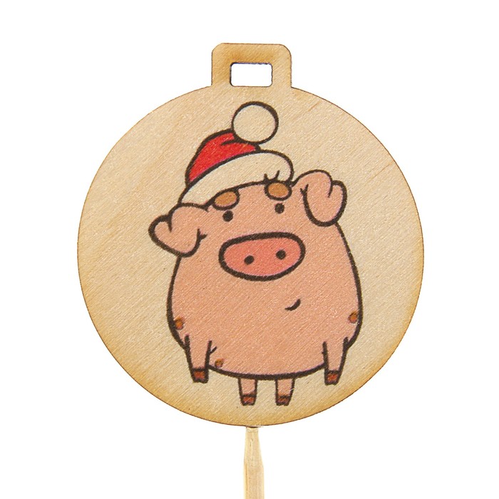 Топпер новогодний с печатью № 1 (уп. 10 шт)