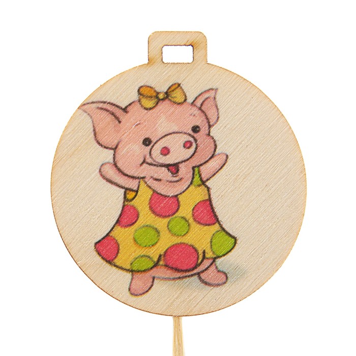 Топпер новогодний с печатью № 3 (уп. 10 шт)