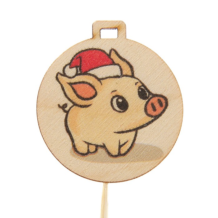 Топпер новогодний с печатью № 5 (уп. 10 шт)