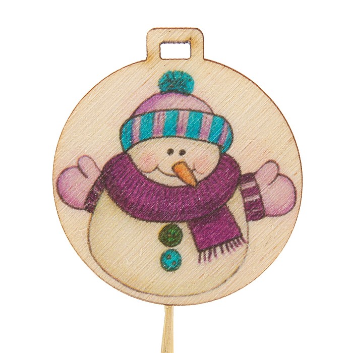 Топпер новогодний с печатью № 9 (уп. 10 шт)