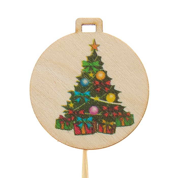 Топпер новогодний с печатью №20 (уп. 10 шт)