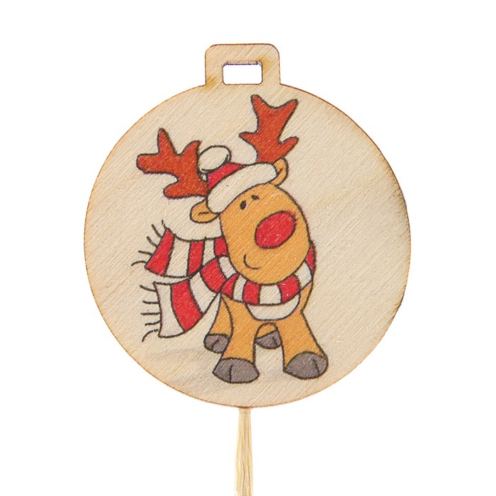 Топпер новогодний с печатью №22 (уп. 10 шт)