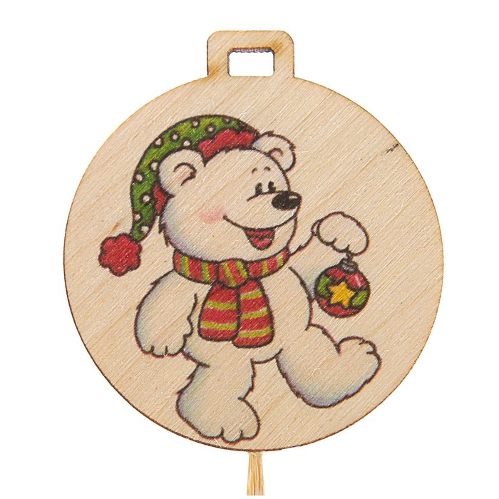 Топпер новогодний с печатью №36 (уп. 10 шт)