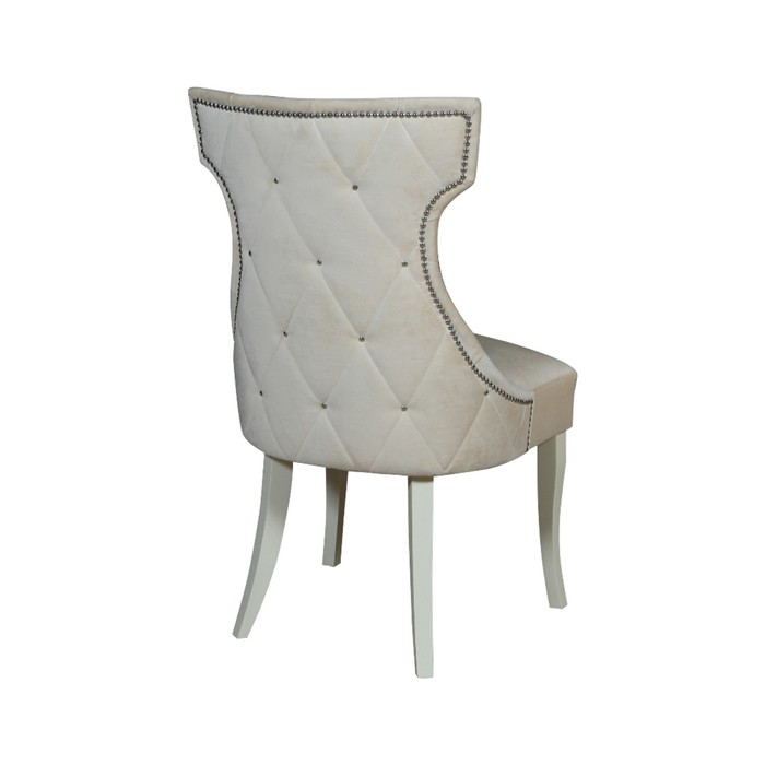 Стул "Турин", каркас массив ваниль, ткань велюр энигма, цвет ваниль