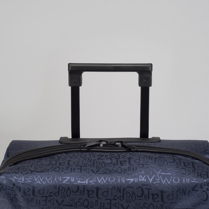 Чемодан малый 20", с расширением, отдел на молнии, наружный карман, цвет синий