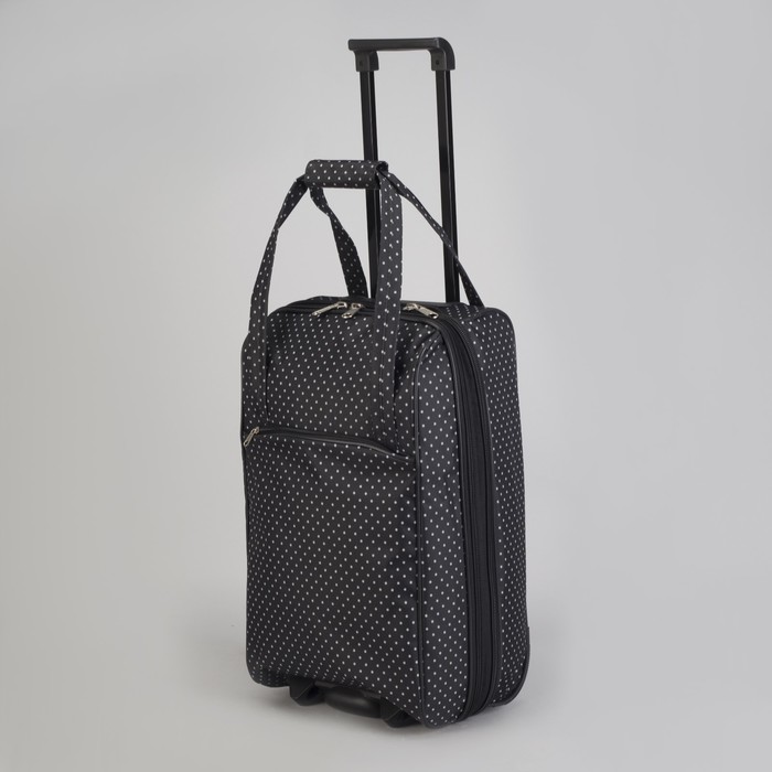 Чемодан малый "Горох", 20", отдел на молнии, наружный карман
