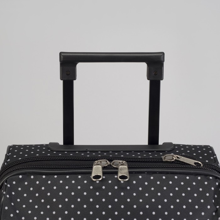 Чемодан малый "Горох", 20", отдел на молнии, наружный карман