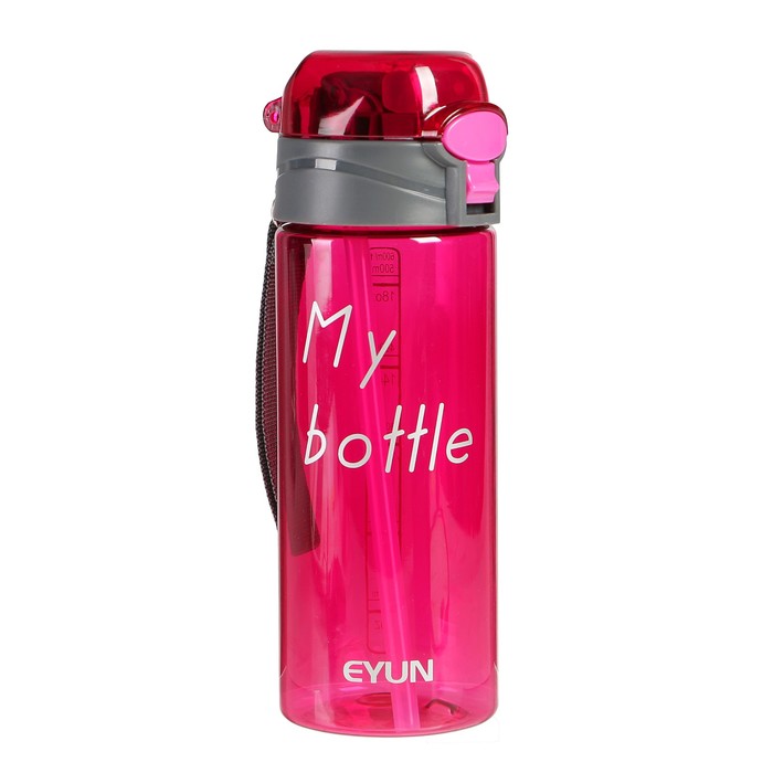 Бутылка для воды 500 мл, My bottle, крышка с поильником, микс, 7х21.5 см