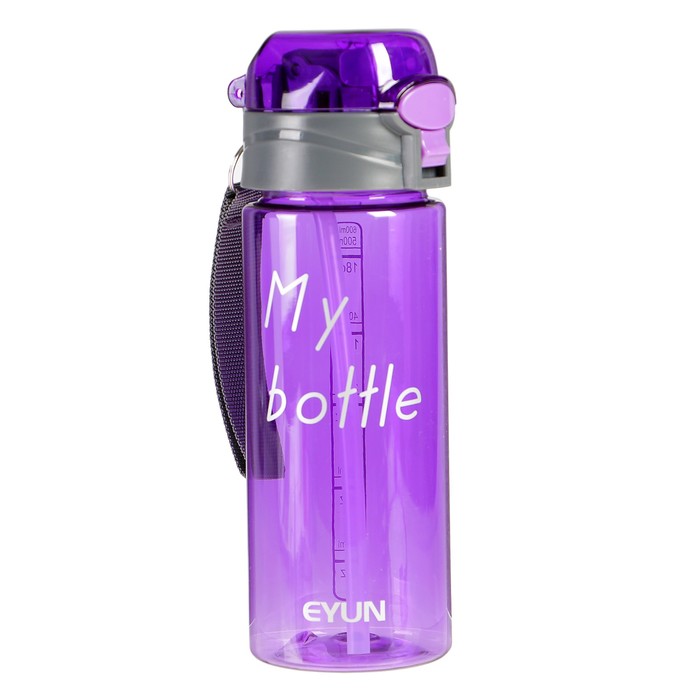 Бутылка для воды 500 мл, My bottle, крышка с поильником, микс, 7х21.5 см