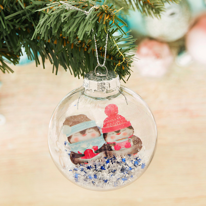 Шар на ёлку со вставкой "Уюта и тепла!", 8 см