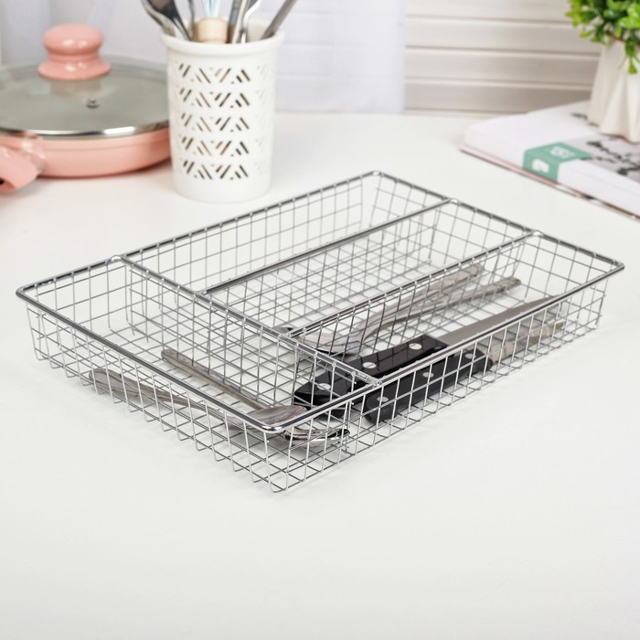 Корзина для хранения столовых приборов 30х20х5 см