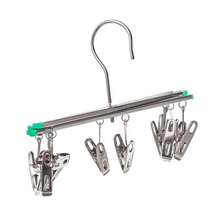 Сушилка для белья складная подвесная "Ромбы" 10 прищепок 19х5 см