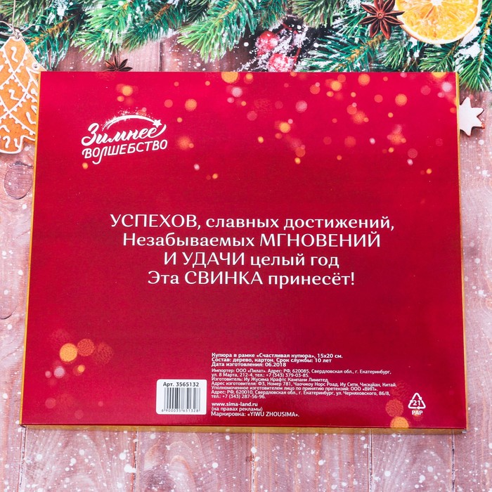 Купюра в рамке "Счастливая купюра"