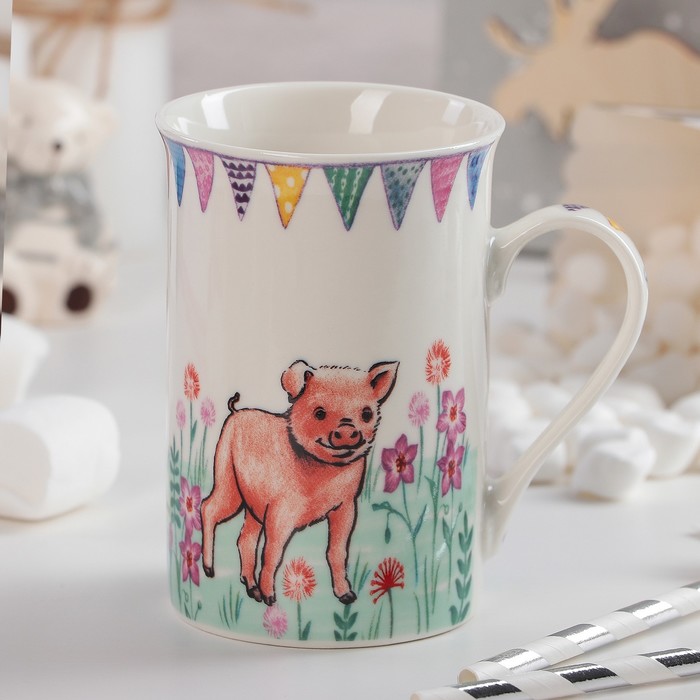 Кружка 300 мл "Свинка в поле"