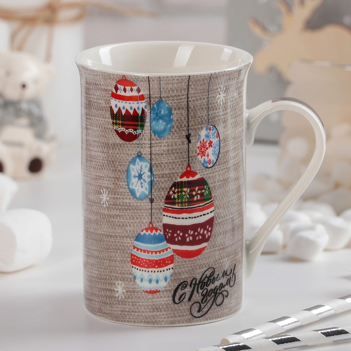 Кружка 300 мл "Елочные игрушки"