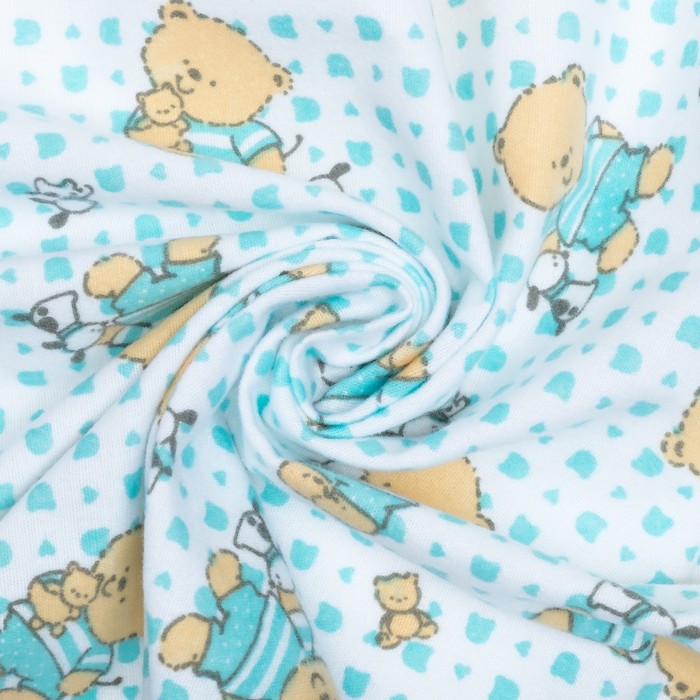 Пеленка подарочная "Крошка Я" Мишки 75х120 см, фланель, 160 г/м², 100% хлопок