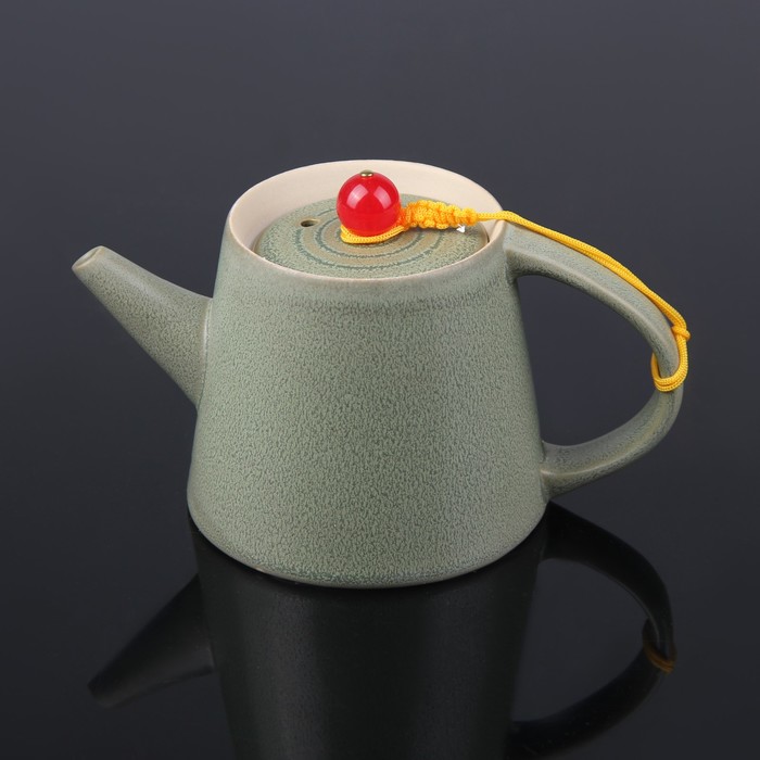 Набор чайный "Таинственность", 7 предметов: чашка 80 мл, чайник 200 мл, цвет зеленый УЦЕНКА