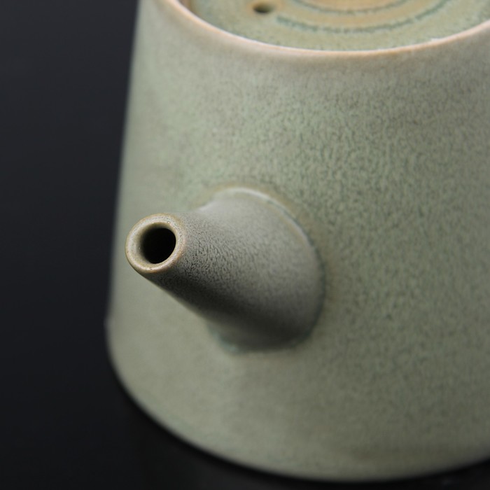 Набор чайный "Таинственность", 7 предметов: чашка 80 мл, чайник 200 мл, цвет зеленый УЦЕНКА