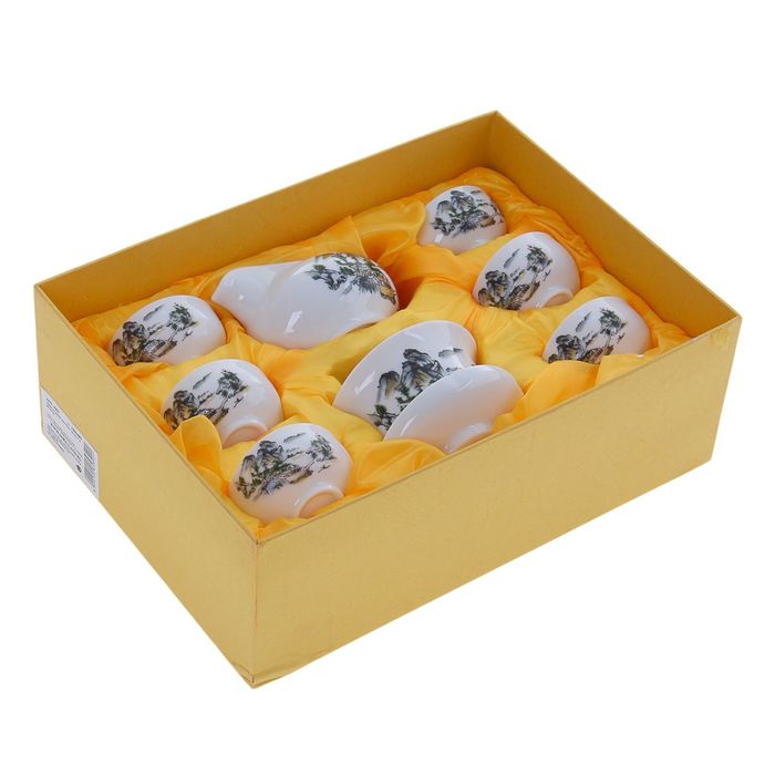 Набор для чайной церемонии "Шаньси", 8 предметов: чайник 150 мл, чахай 100 мл, чашка 40 мл УЦЕНКА