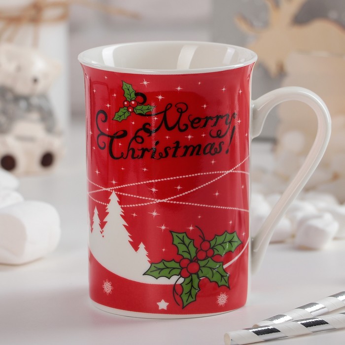 Кружка "Снеговик с флагом" 300 мл