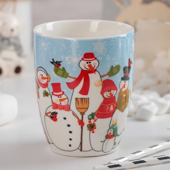 Кружка "Семья снеговиков" 330 мл