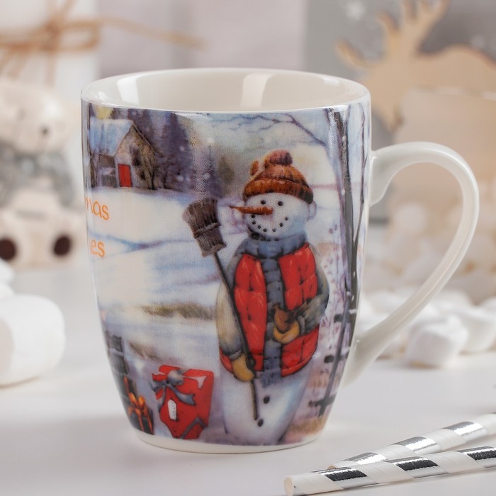 Кружка "Хозяйственный снеговик" 330 мл