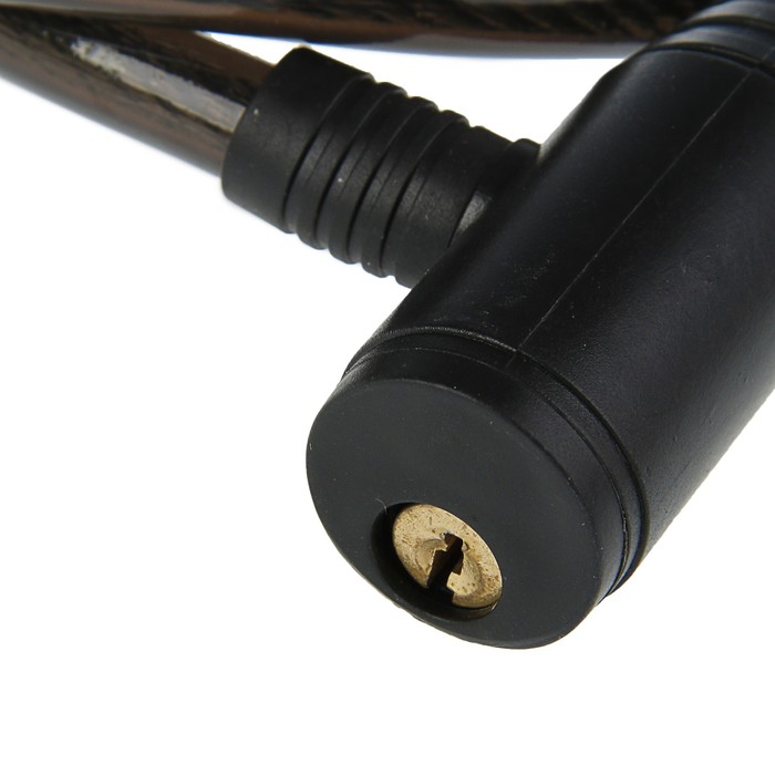 Замок навесной велосипедный Tundra Basic, 10x800 мм, английский ключ с пласт. ручкой