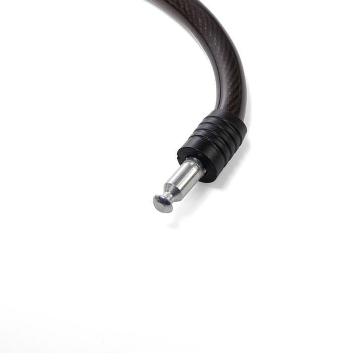 Замок навесной велосипедный Tundra Basic, 12x1200 мм, английский ключ с пласт. ручкой