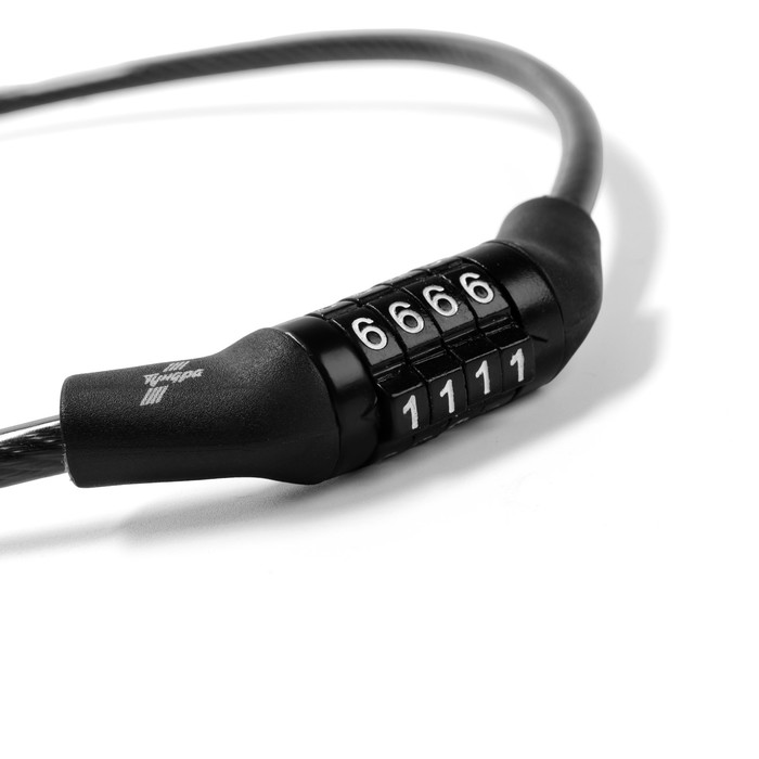 Замок навесной велосипедный Tundra Basic, кодовый, 6х650 мм