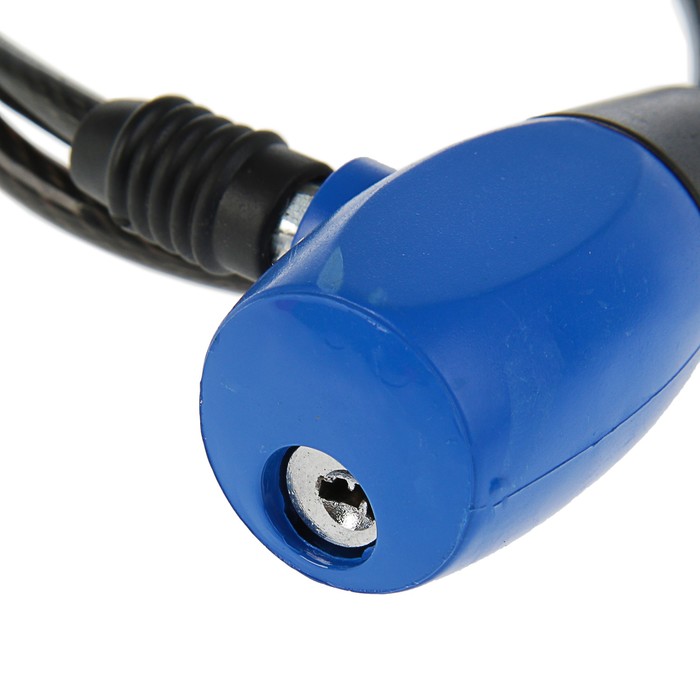 Замок навесной велосипедный Tundra Comfort, 6х650 мм, перфорированный ключ с пласт. ручкой