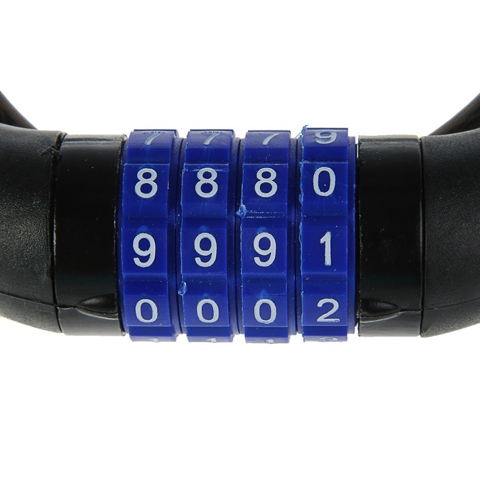 Замок навесной велосипедный Tundra Comfort, кодовый, 8х650 мм