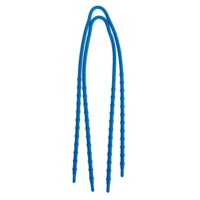 Шнурки силиконовые, с круглым сечением, d=5мм, 45см, пара, цвет синий