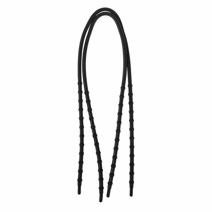 Шнурки силиконовые, с круглым сечением, d=5мм, 45см, пара, цвет чёрный