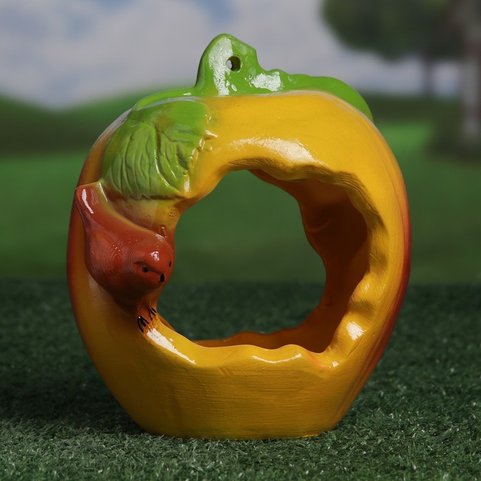 Сувенир-садовый Кормушка "Яблоко" малый 20 см