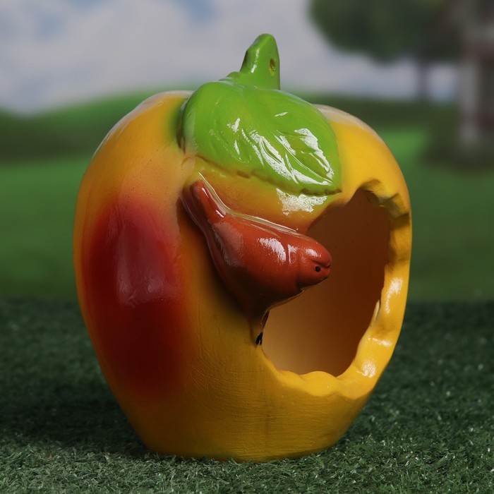 Сувенир-садовый Кормушка "Яблоко" малый 20 см