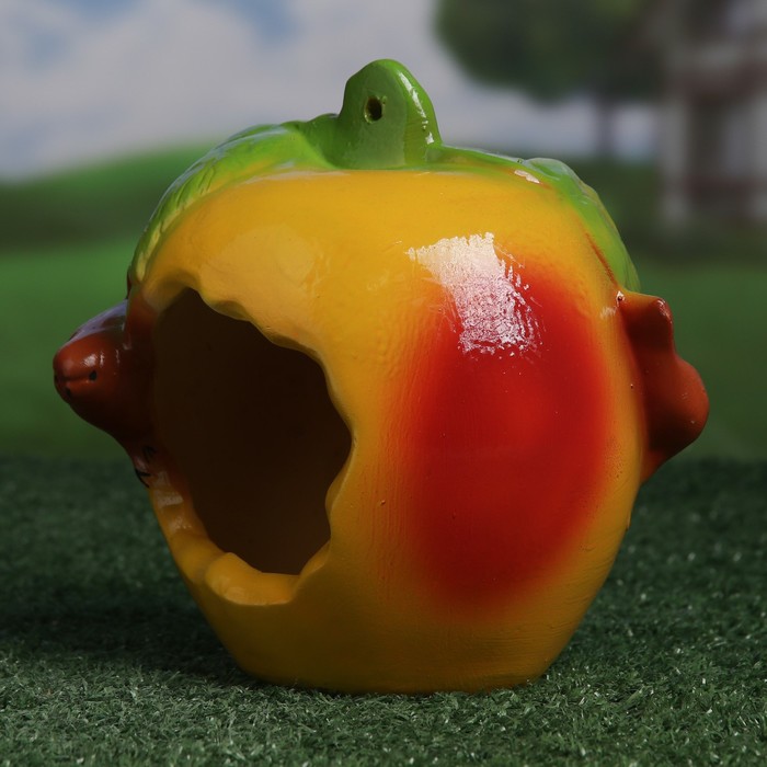 Сувенир-садовый Кормушка "Яблоко" малый 20 см