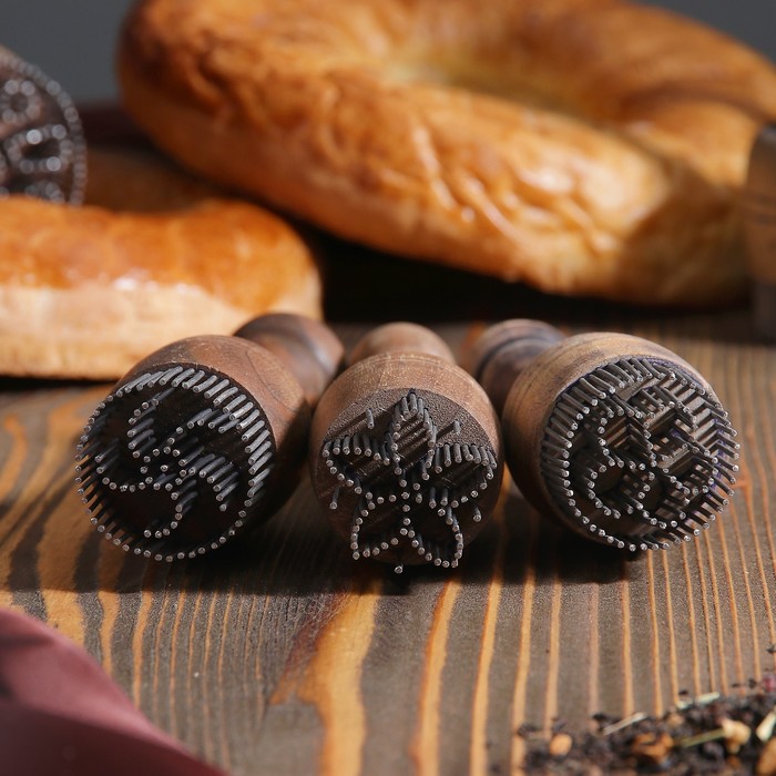 Оттиск для лепешек №1, малый, цвет и рисунок микс