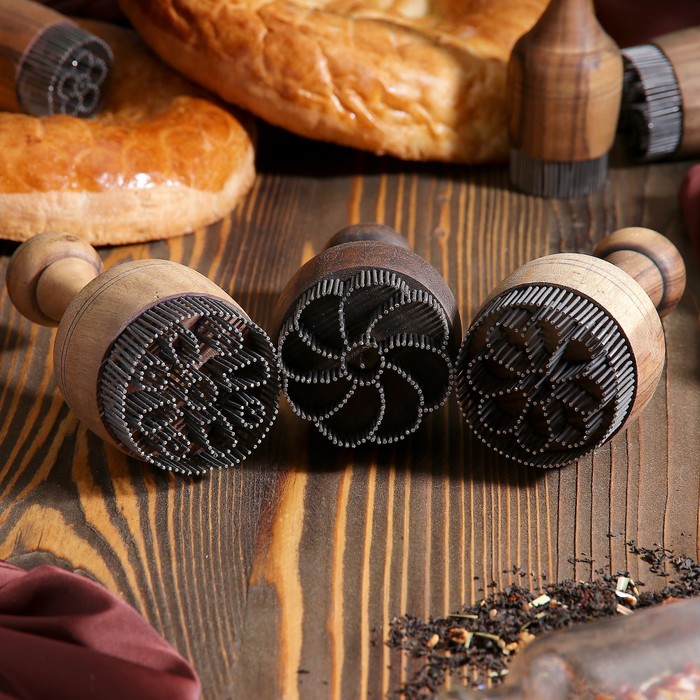 Оттиск для лепёшек № 4, цвет и рисунок МИКС