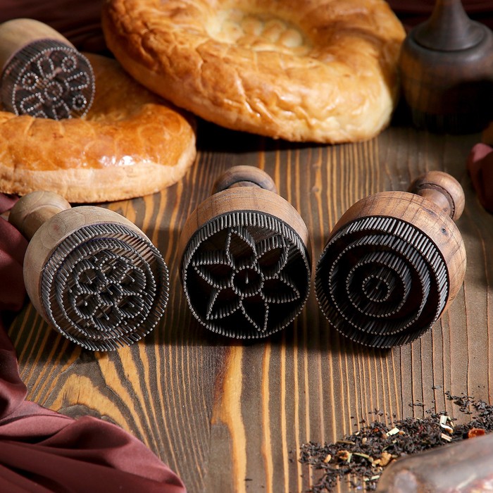 Оттиск для лепешек №5, малый, цвет и рисунок микс